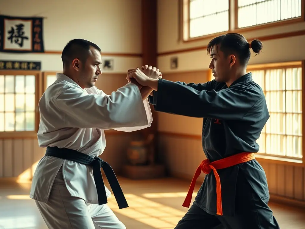 INKUBA KARATE CLUB members participating in a sparring session, showcasing their skills and technique under the guidance of an instructor.
